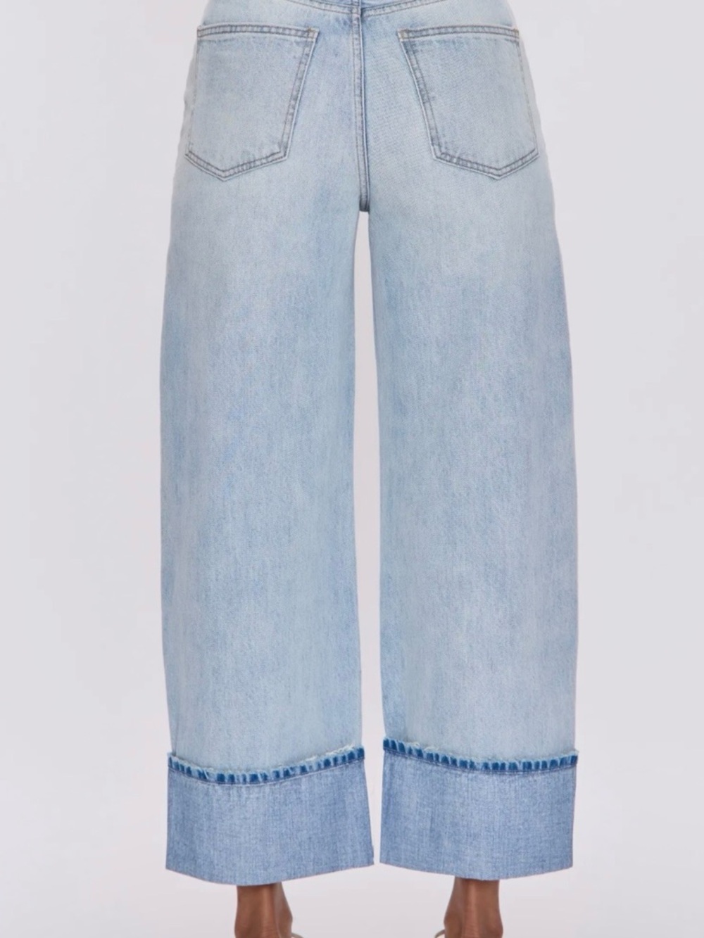 Pistola Light Blue Wide Leg Cropped Jeans - Picture 2 of 7